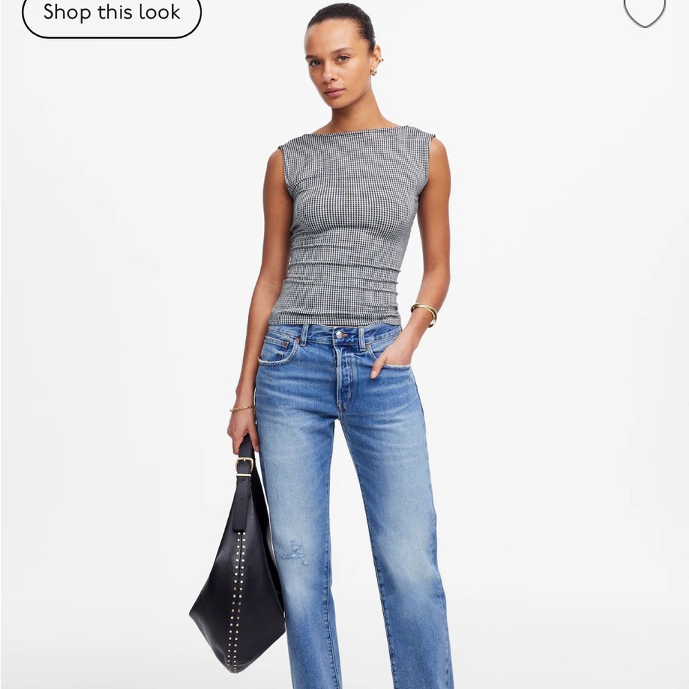 Madewell Low-Back Tee | Gingham